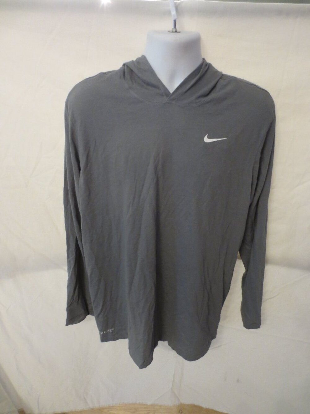 Nike Men's CJ1696-063 Dry Fit LS Hoodie T-Shirt Dark Gray Sz: Medium to 3XL NWT